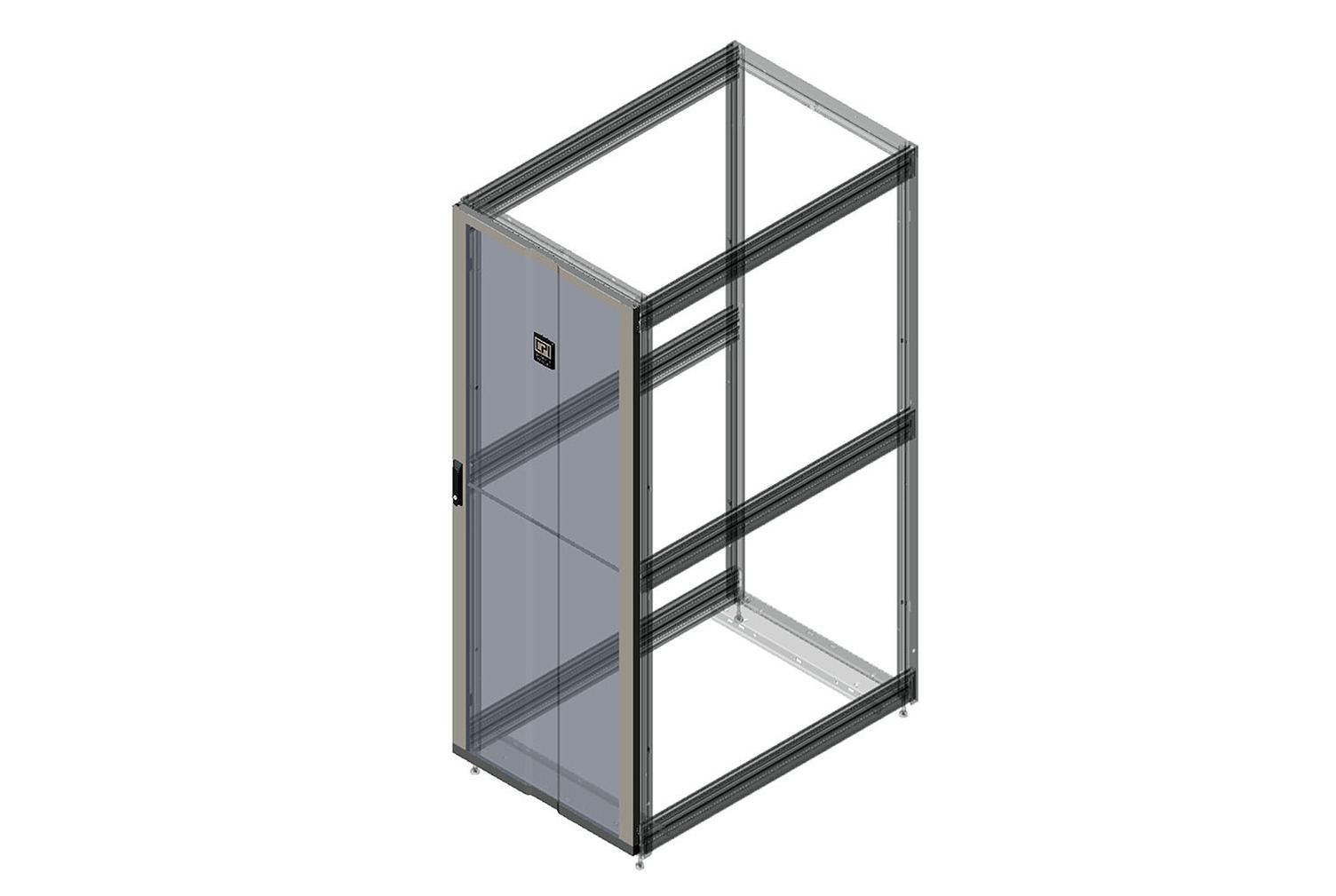 Puerta frontal sencilla de metal perforado para gabinete ZetaFrame®