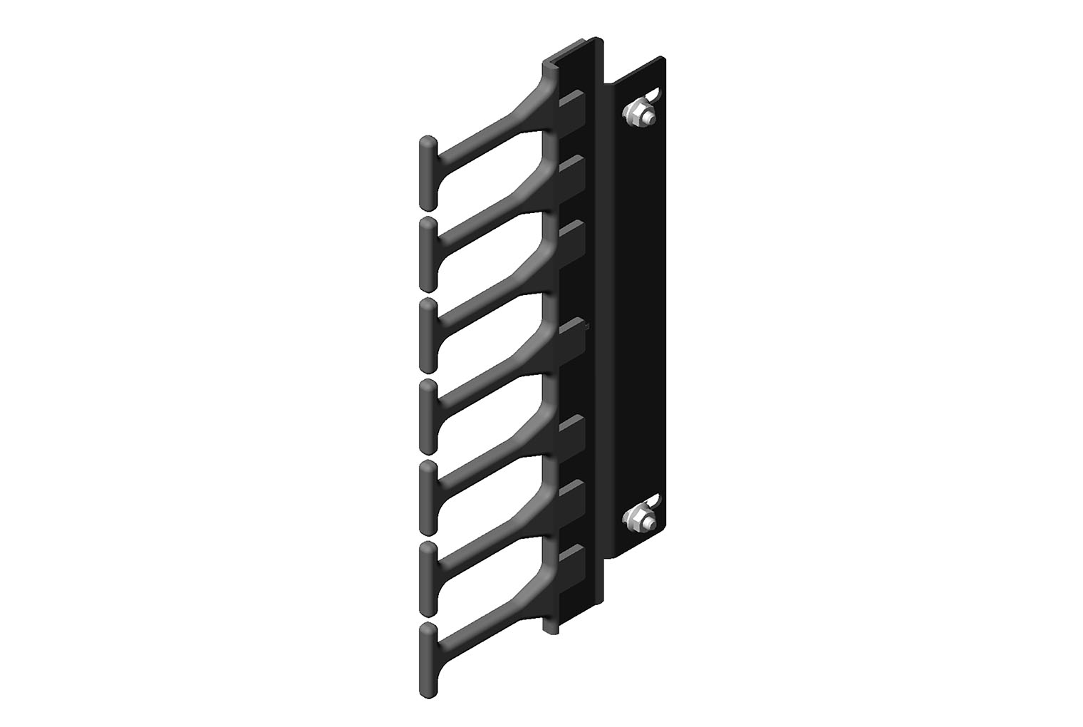 BlackBox RMT203A-R4 Vertical Cable Manager, Double-Sided, Black