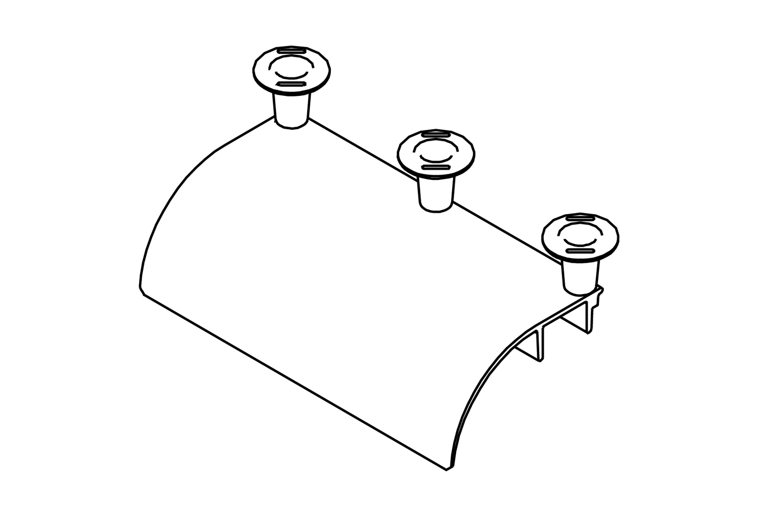 Cable Runway Radius Drop Cross Member