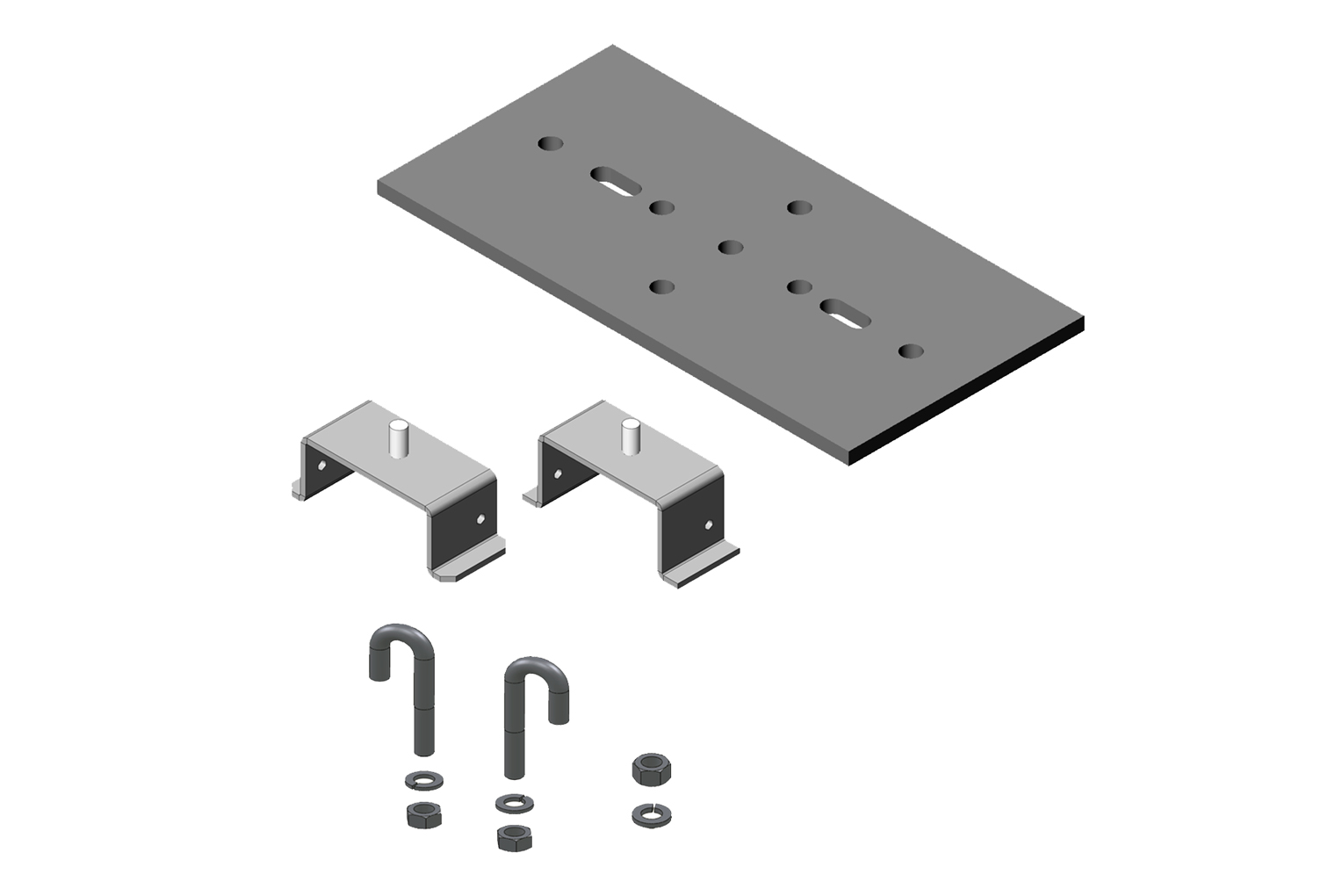 3" (80 mm) Channel Rack-To-Runway Mounting Plate With Bracket - 12730-E08 - Image 0 - Large