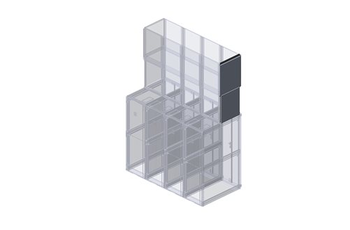 Paneles de Ductos de Final de Fila de la Solución de Confinamiento Ajustable para Ducto de Escape Vertical (VED) a Nivel de Fila Image